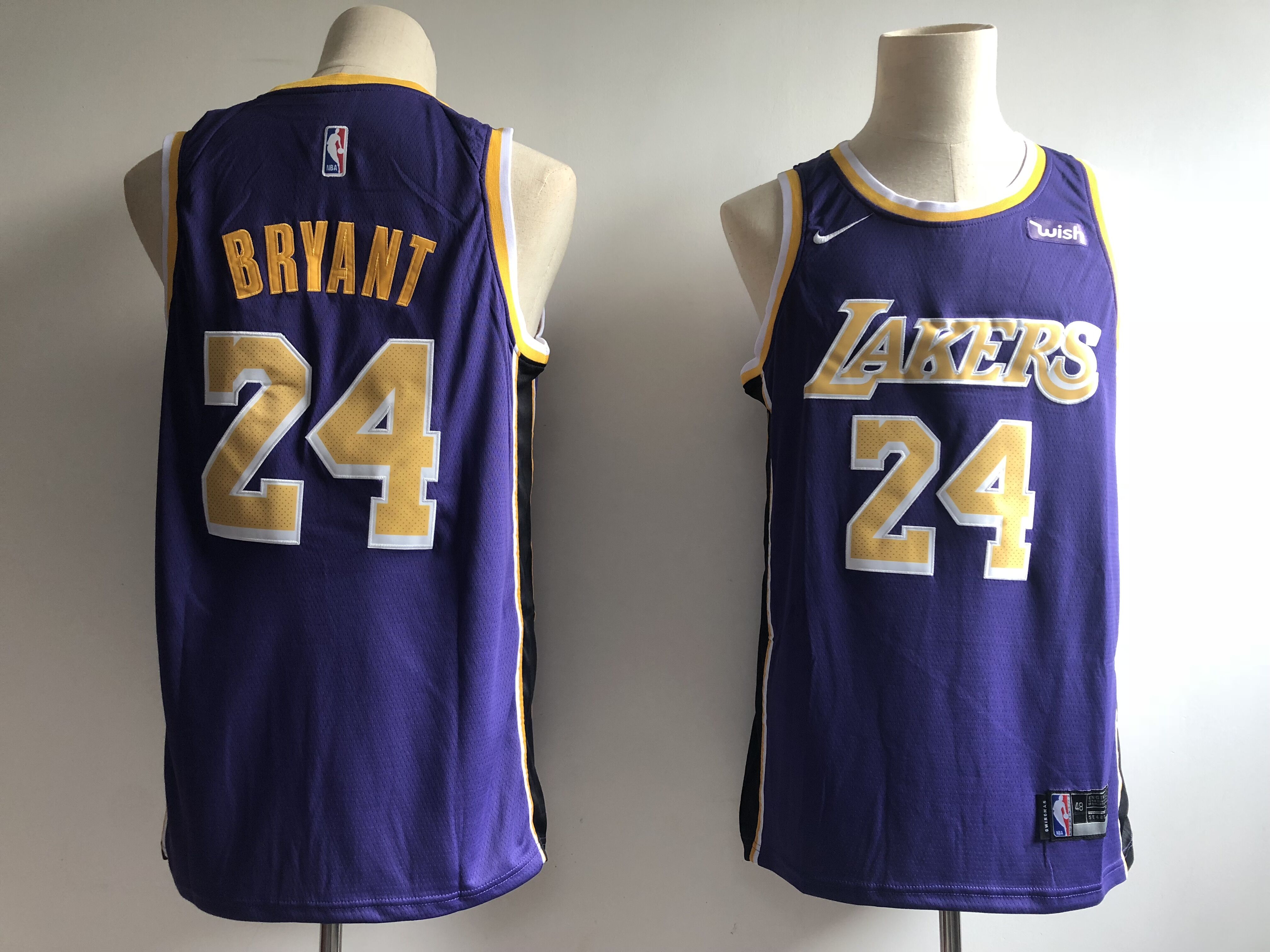 Men Los Angeles Lakers #24 Bryant purple Game Nike NBA Jerseys